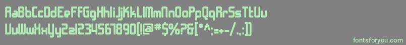 SF Chrome Fenders Bold Font – Green Fonts on Gray Background