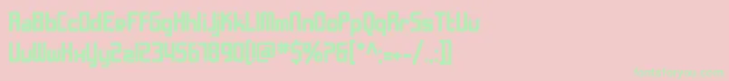 SF Chrome Fenders Bold Font – Green Fonts on Pink Background