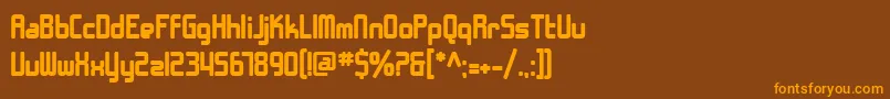 SF Chrome Fenders Bold Font – Orange Fonts on Brown Background