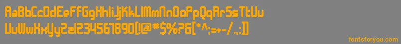 SF Chrome Fenders Bold Font – Orange Fonts on Gray Background