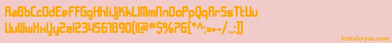 SF Chrome Fenders Bold Font – Orange Fonts on Pink Background