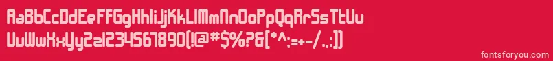 SF Chrome Fenders Bold Font – Pink Fonts on Red Background