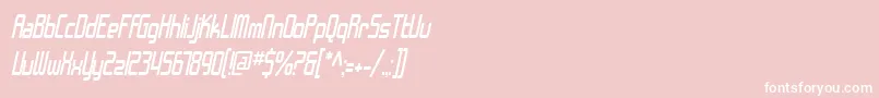 SF Chrome Fenders Condensed Oblique Font – White Fonts on Pink Background