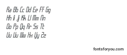 SF Chrome Fenders Condensed Oblique Font