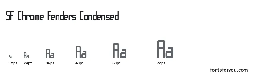 Размеры шрифта SF Chrome Fenders Condensed