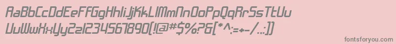 SF Chrome Fenders Extended Oblique Font – Gray Fonts on Pink Background