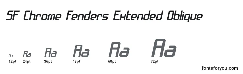 SF Chrome Fenders Extended Oblique Font Sizes