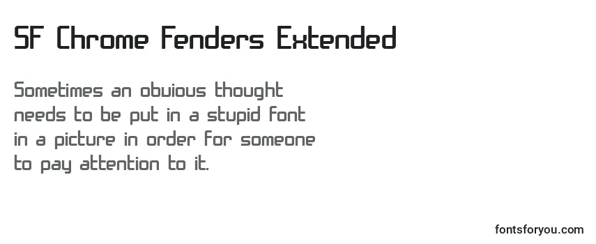 Review of the SF Chrome Fenders Extended Font