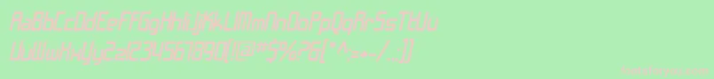 SF Chrome Fenders Oblique Font – Pink Fonts on Green Background