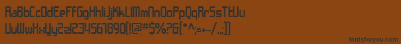 Fonte SF Chrome Fenders – fontes pretas em um fundo marrom