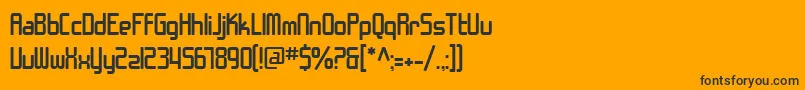 SF Chrome Fenders Font – Black Fonts on Orange Background