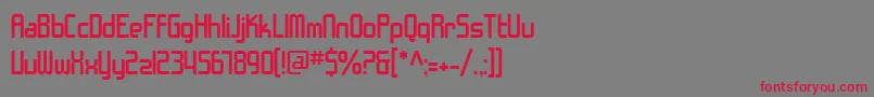 SF Chrome Fenders-Schriftart – Rote Schriften auf grauem Hintergrund