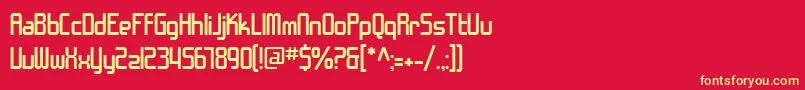 SF Chrome Fenders Font – Yellow Fonts on Red Background