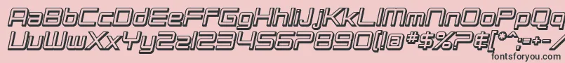 SF Chromium 24 Bold Oblique Font – Black Fonts on Pink Background