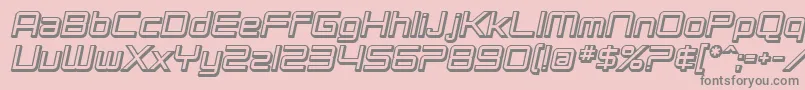 SF Chromium 24 Bold Oblique Font – Gray Fonts on Pink Background