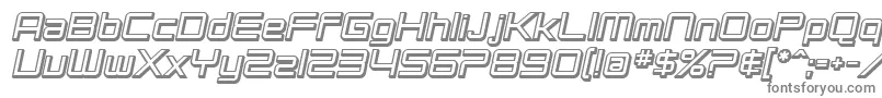 Шрифт SF Chromium 24 Bold Oblique – серые шрифты на белом фоне
