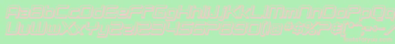 SF Chromium 24 Bold Oblique Font – Pink Fonts on Green Background