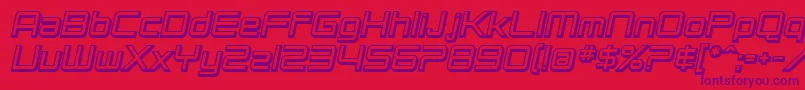 SF Chromium 24 Bold Oblique Font – Purple Fonts on Red Background