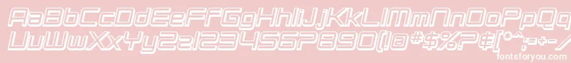 SF Chromium 24 Bold Oblique Font – White Fonts on Pink Background