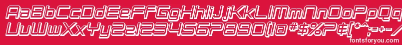 SF Chromium 24 Bold Oblique Font – White Fonts on Red Background