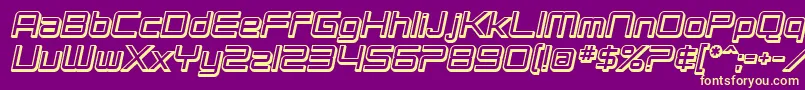 SF Chromium 24 Bold Oblique Font – Yellow Fonts on Purple Background