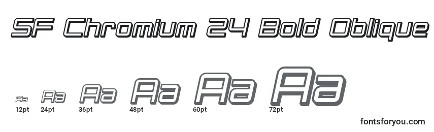 Размеры шрифта SF Chromium 24 Bold Oblique
