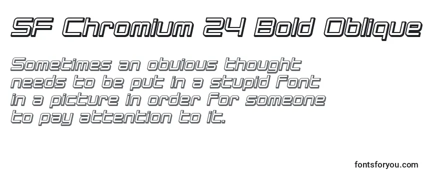 Schriftart SF Chromium 24 Bold Oblique