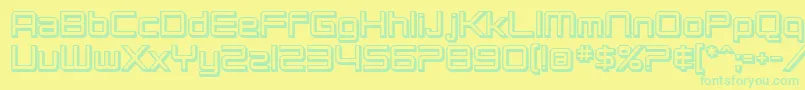 Fonte SF Chromium 24 Bold – fontes verdes em um fundo amarelo