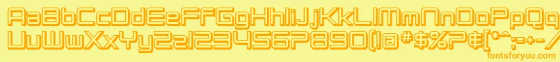 SF Chromium 24 Bold Font – Orange Fonts on Yellow Background