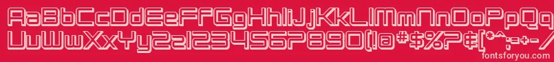 Police SF Chromium 24 Bold – polices roses sur fond rouge