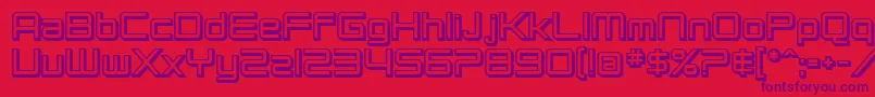 SF Chromium 24 Bold Font – Purple Fonts on Red Background