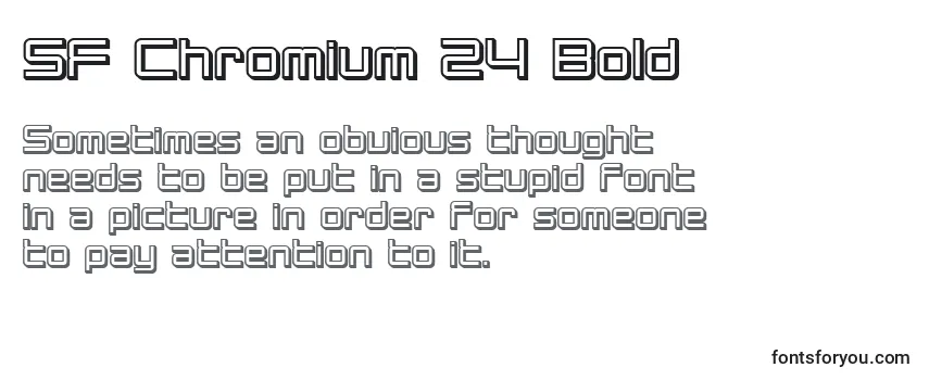 Schriftart SF Chromium 24 Bold