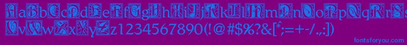 Bdrenais Font – Blue Fonts on Purple Background