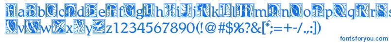 Bdrenais Font – Blue Fonts on White Background