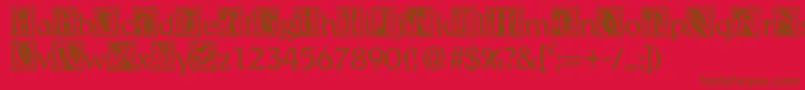 Bdrenais Font – Brown Fonts on Red Background