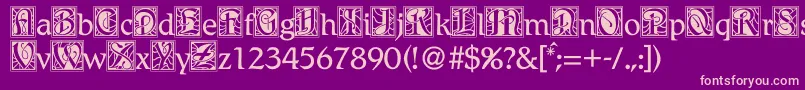 Bdrenais Font – Pink Fonts on Purple Background