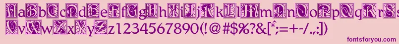 Bdrenais Font – Purple Fonts on Pink Background