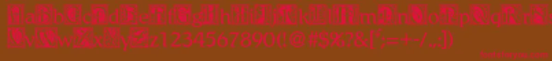 Bdrenais Font – Red Fonts on Brown Background