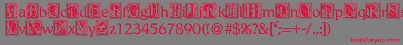 Bdrenais Font – Red Fonts on Gray Background