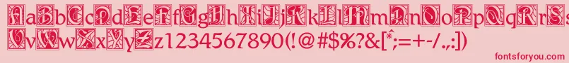 Bdrenais Font – Red Fonts on Pink Background