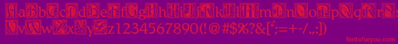 Bdrenais Font – Red Fonts on Purple Background