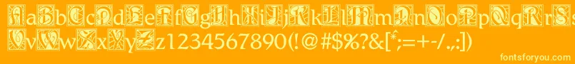 Bdrenais Font – Yellow Fonts on Orange Background
