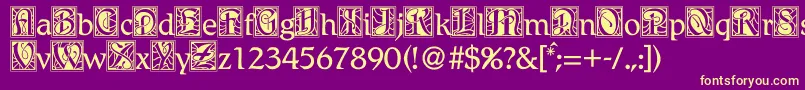 Bdrenais Font – Yellow Fonts on Purple Background