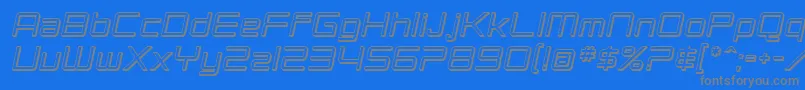 Шрифт SF Chromium 24 Oblique – серые шрифты на синем фоне
