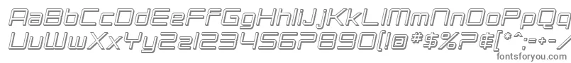 Шрифт SF Chromium 24 Oblique – серые шрифты