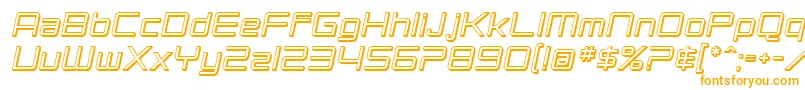 Шрифт SF Chromium 24 Oblique – оранжевые шрифты