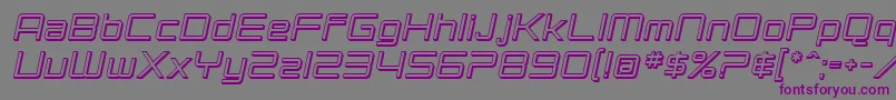 Czcionka SF Chromium 24 Oblique – fioletowe czcionki na szarym tle
