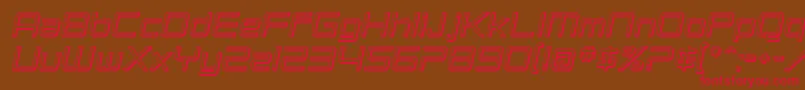 SF Chromium 24 Oblique Font – Red Fonts on Brown Background