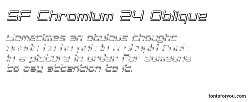 Reseña de la fuente SF Chromium 24 Oblique