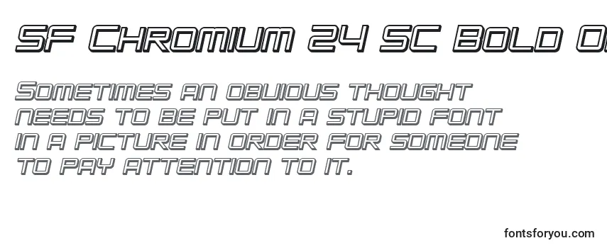 Schriftart SF Chromium 24 SC Bold Oblique